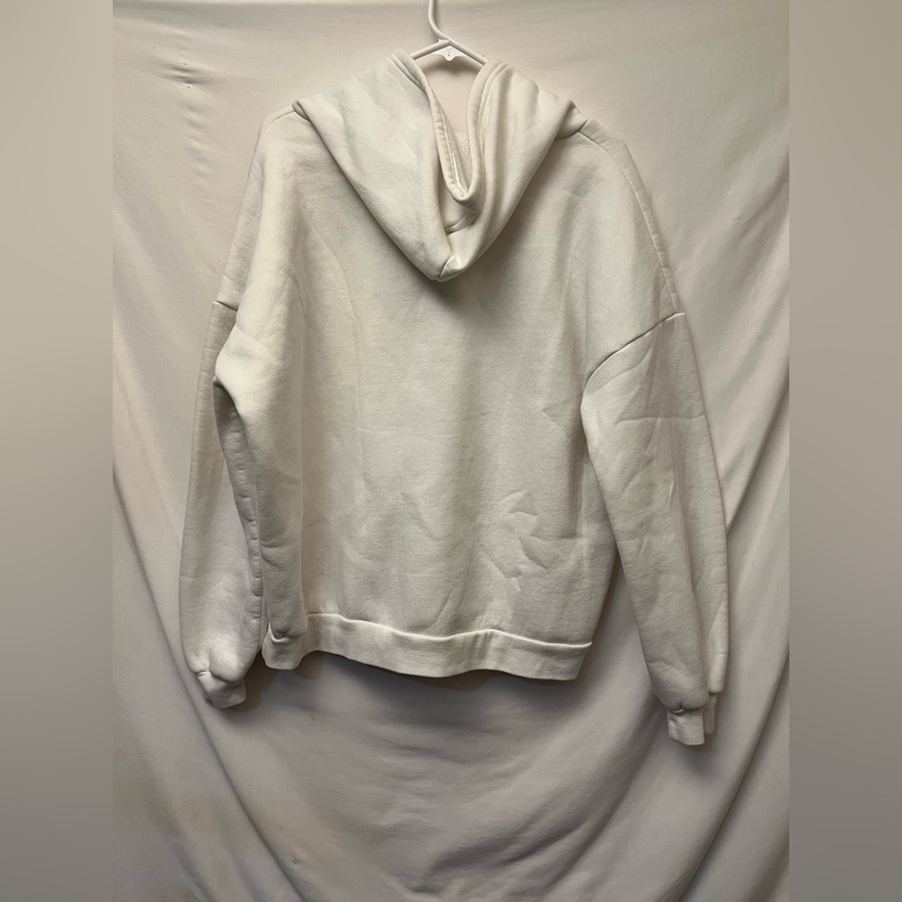 Edikted Champion White Pullover Oversized Thick Hoodie with Graphic Print XS - Picture 4 of 9